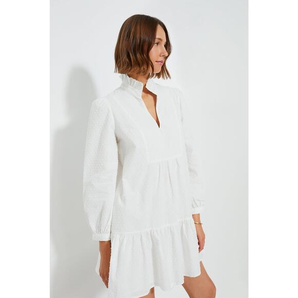 TUCKERNUCK White Swiss Dot Palmerston Dress Size S NWT Retail $148 Tuckernuck - Picture 6 of 7